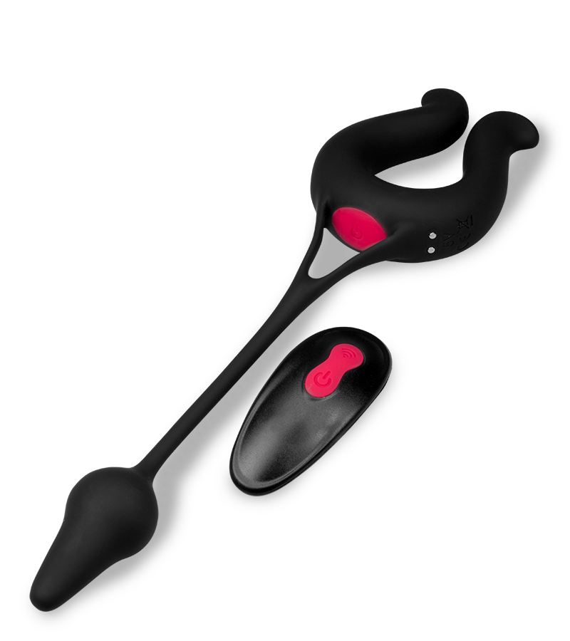 Vibro-Penisring mit Analplug Lucifer