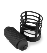 Laden Sie das Bild in den Galerie-Viewer, Vibro-Penisring mit Peniskäfig