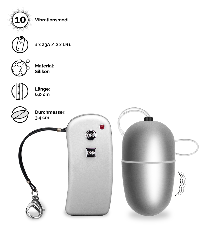 Vibroei mit Fernbedienung Brava - M