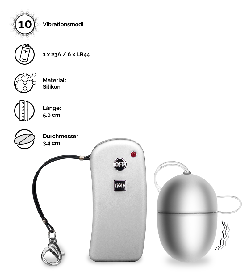 Vibroei mit Fernbedienung Brava - S