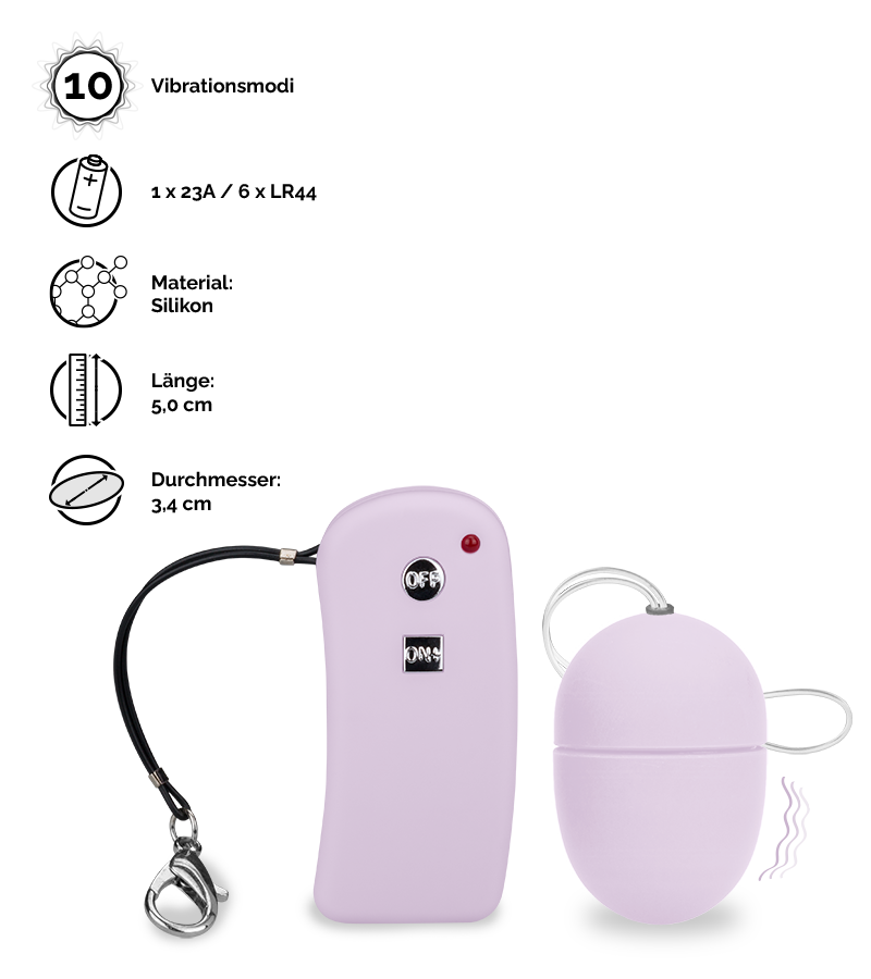 Vibroei mit Fernbedienung Brava - S